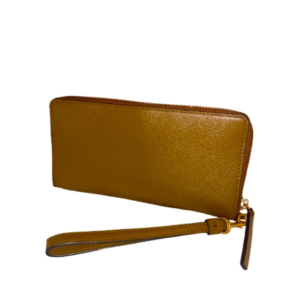 Tory Burch Tan Leather Wallet with Gold Logo NWT excellent condition. - Picture 2 of 7